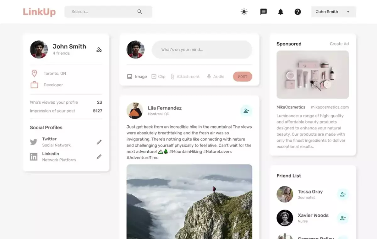 Screenshot of Full-Stack Social Media App