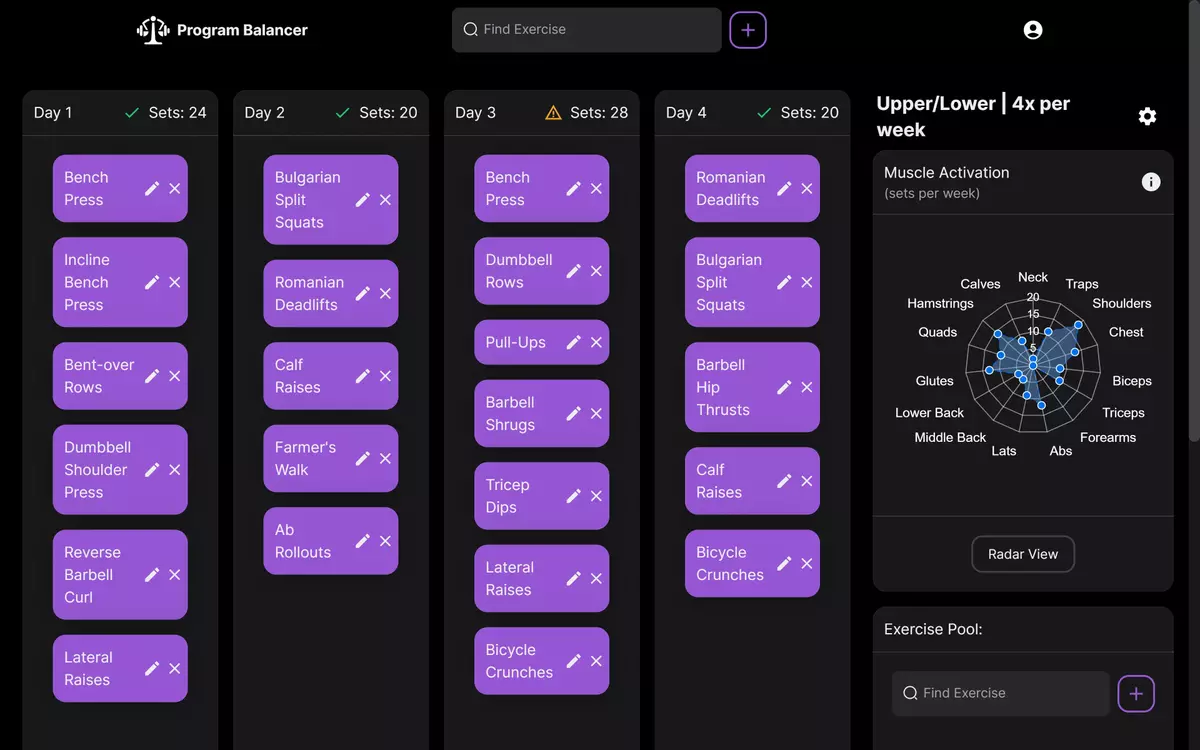 Screenshot of Full-Stack Workout Planner